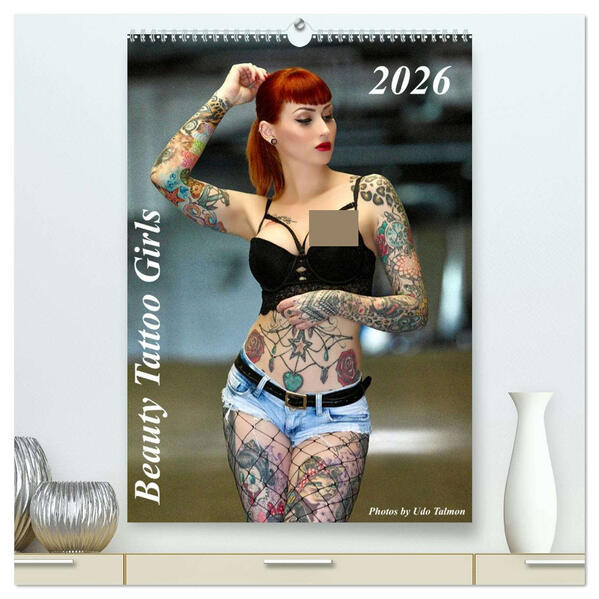 Produktbild: Beauty Tattoo Girls 2026 (hochwertiger Premium Wandkalender 2026 DIN A2 hoch), Kunstdruck in Hochglanz | Udo Talmon, Calvendo