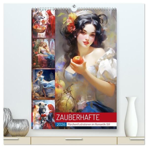 Produktbild: Zauberhafte Märchenillustrationen im Romantik-Stil (hochwertiger Premium Wandkalender 2026 DIN A2 hoch), Kunstdruck in Hochglanz | Calvendo, Rose Hurley