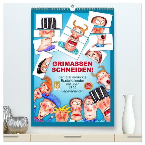 Produktbild: GRIMASSEN SCHNEIDEN! (hochwertiger Premium Wandkalender 2026 DIN A2 hoch), Kunstdruck in Hochglanz | Kathrin Schwertner, Calvendo