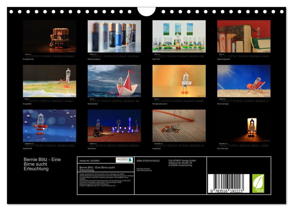 Weitere Ansicht: Bernie Blitz - Eine Birne sucht Erleuchtung (Wandkalender 2026 DIN A4 quer), CALVENDO Monatskalender | Michaela Kanthak, Calvendo