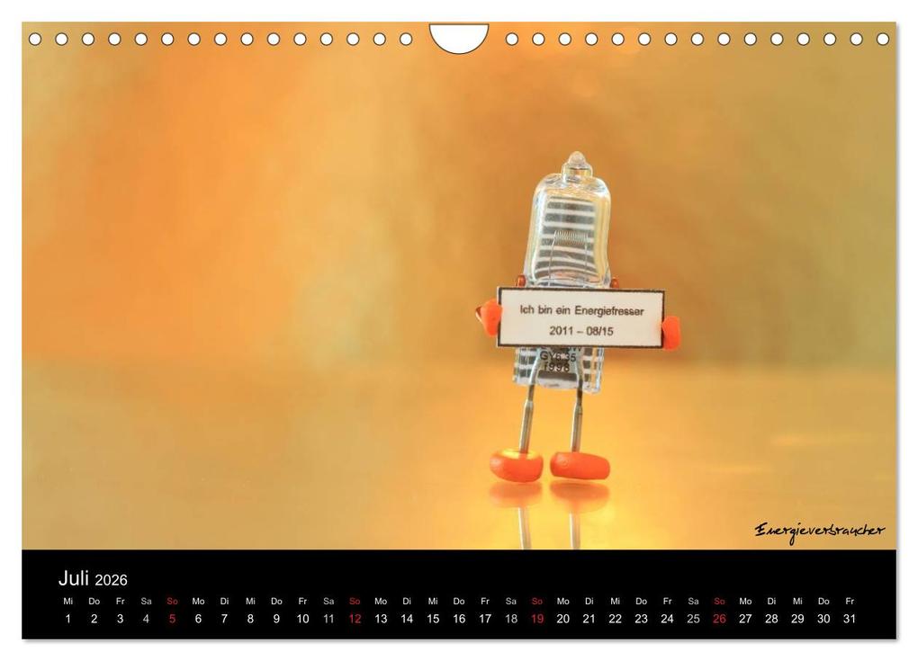 Weitere Ansicht: Bernie Blitz - Eine Birne sucht Erleuchtung (Wandkalender 2026 DIN A4 quer), CALVENDO Monatskalender | Michaela Kanthak, Calvendo