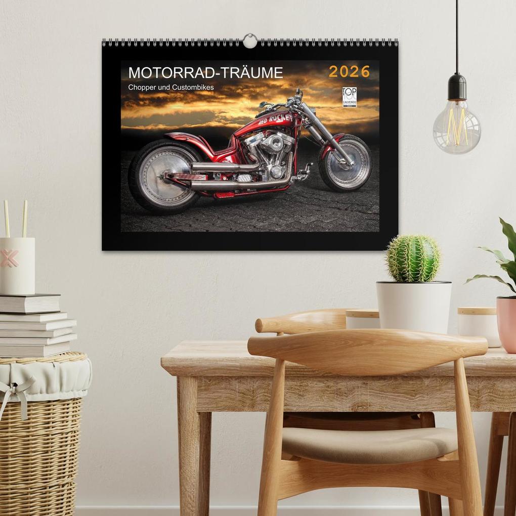Weitere Ansicht: Motorrad-Träume - Chopper und Custombikes (Wandkalender 2026 DIN A3 quer), CALVENDO Monatskalender | Michael Pohl, Calvendo