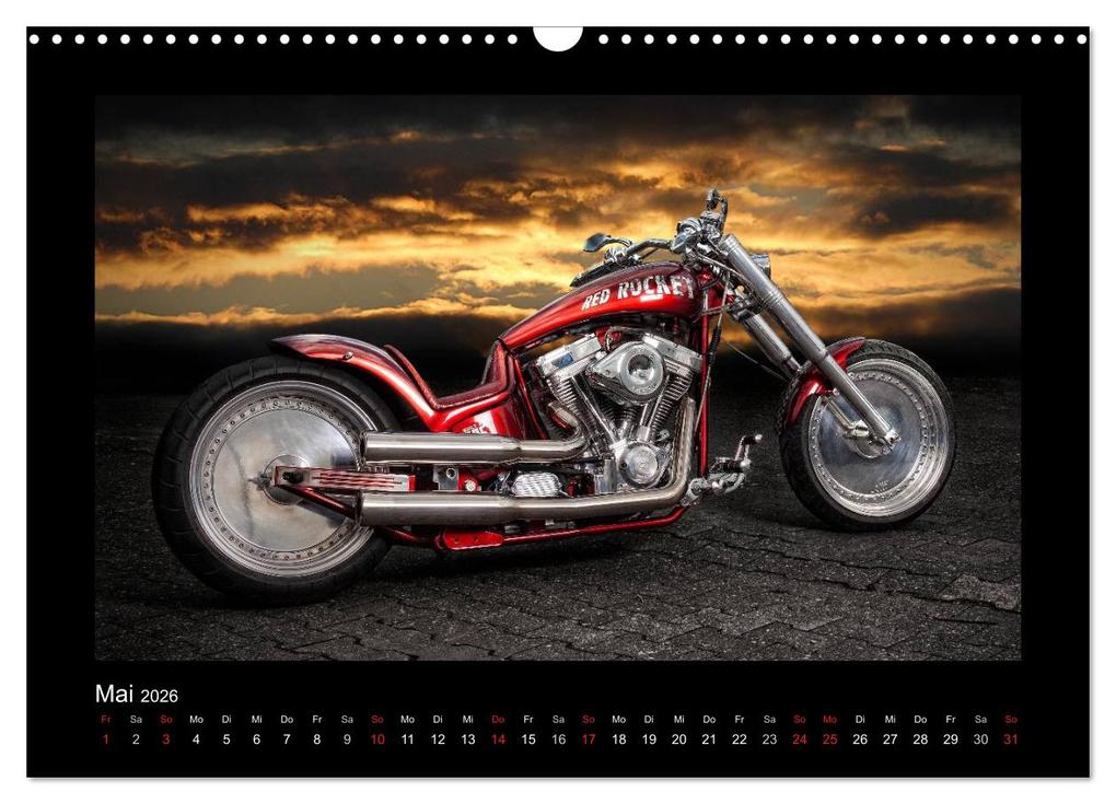 Weitere Ansicht: Motorrad-Träume - Chopper und Custombikes (Wandkalender 2026 DIN A3 quer), CALVENDO Monatskalender | Michael Pohl, Calvendo