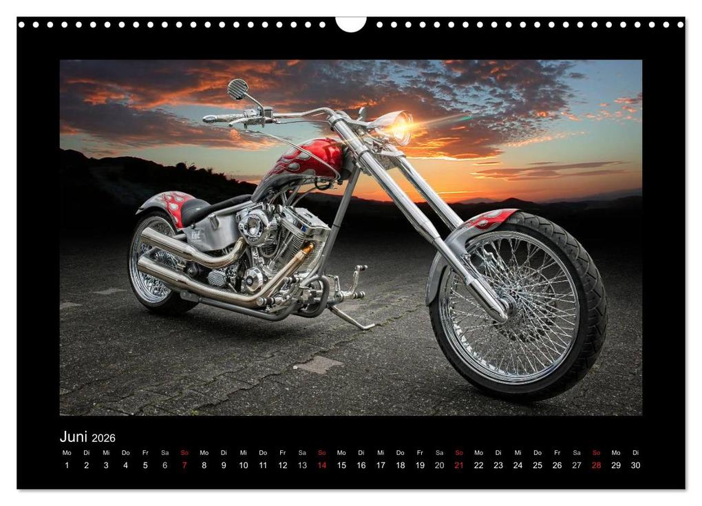 Weitere Ansicht: Motorrad-Träume - Chopper und Custombikes (Wandkalender 2026 DIN A3 quer), CALVENDO Monatskalender | Michael Pohl, Calvendo