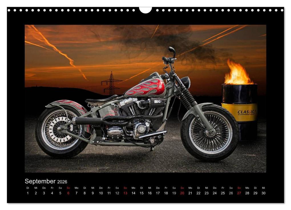 Weitere Ansicht: Motorrad-Träume - Chopper und Custombikes (Wandkalender 2026 DIN A3 quer), CALVENDO Monatskalender | Michael Pohl, Calvendo