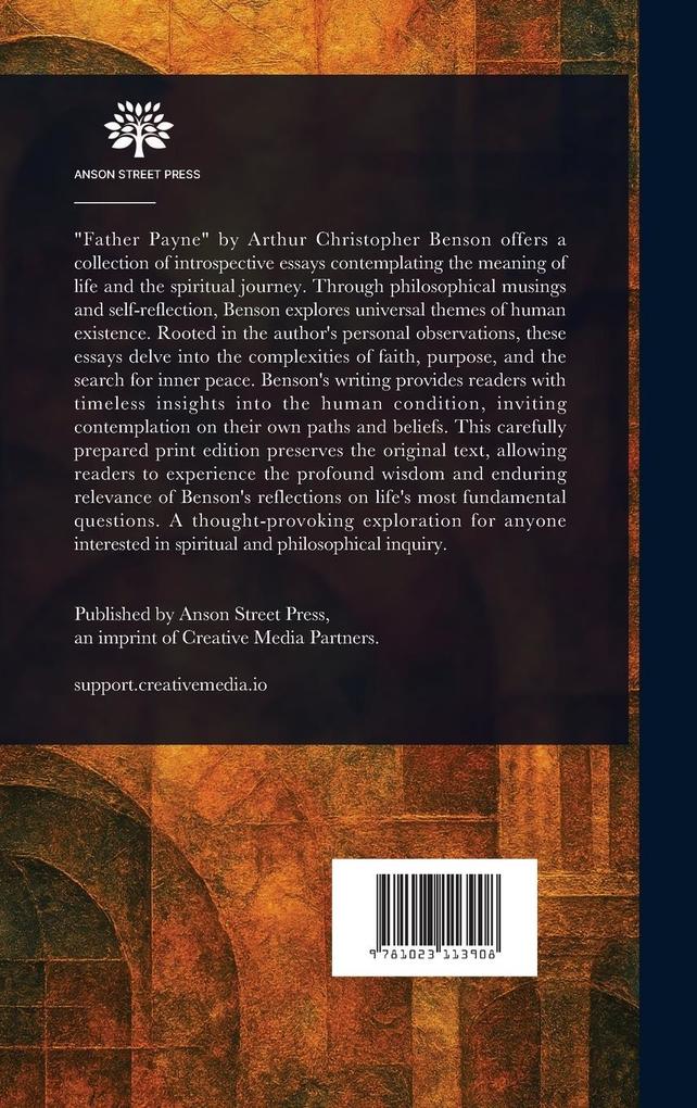 Weitere Ansicht: Father Payne | Arthur Christopher Benson