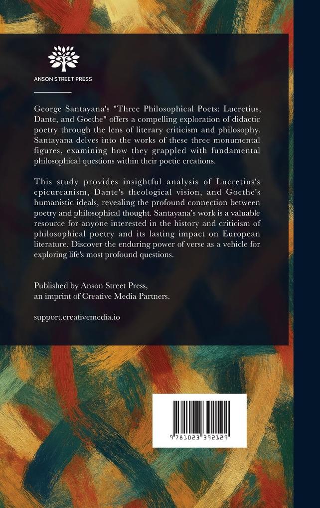 Weitere Ansicht: Three Philosophical Poets | George Santayana