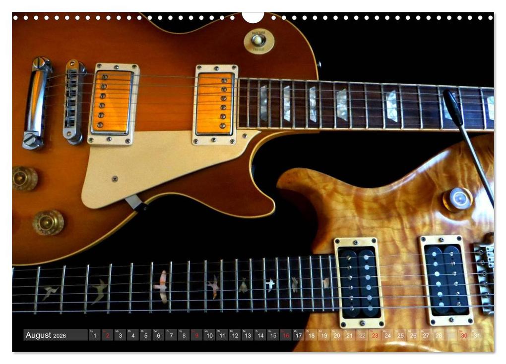 Weitere Ansicht: Gitarren Snapshots (Wandkalender 2026 DIN A3 quer), CALVENDO Monatskalender | Calvendo, Renate Bleicher