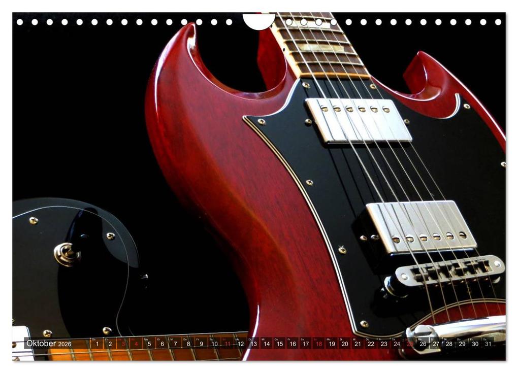 Weitere Ansicht: Gitarren Snapshots (Wandkalender 2026 DIN A4 quer), CALVENDO Monatskalender | Calvendo, Renate Bleicher
