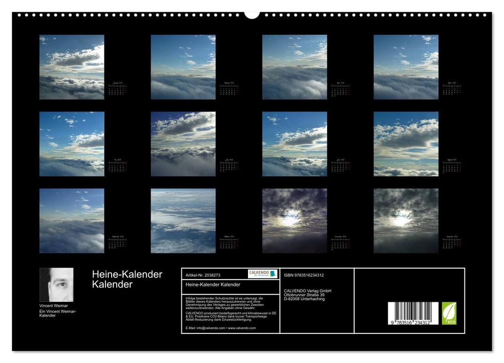 Weitere Ansicht: Heine-Kalender Kalender (hochwertiger Premium Wandkalender 2026 DIN A2 quer), Kunstdruck in Hochglanz | Vincent Weimar, Calvendo
