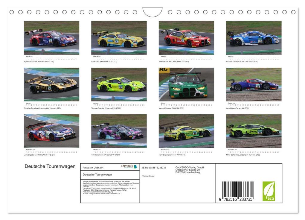 Weitere Ansicht: Deutsche Tourenwagen (Wandkalender 2026 DIN A4 quer), CALVENDO Monatskalender | Thomas Morper, Calvendo