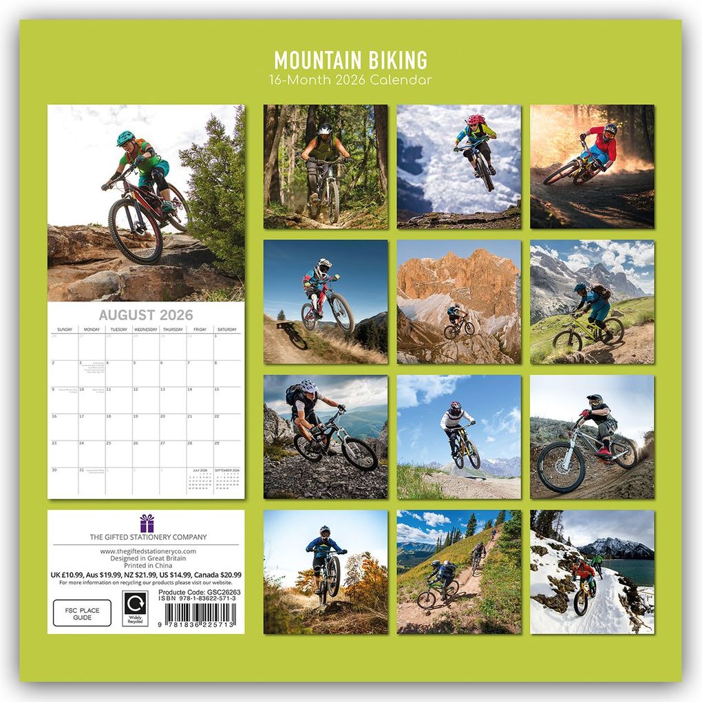 Weitere Ansicht: Mountain Biking Mountainbiken 2026 16-Monatskalender