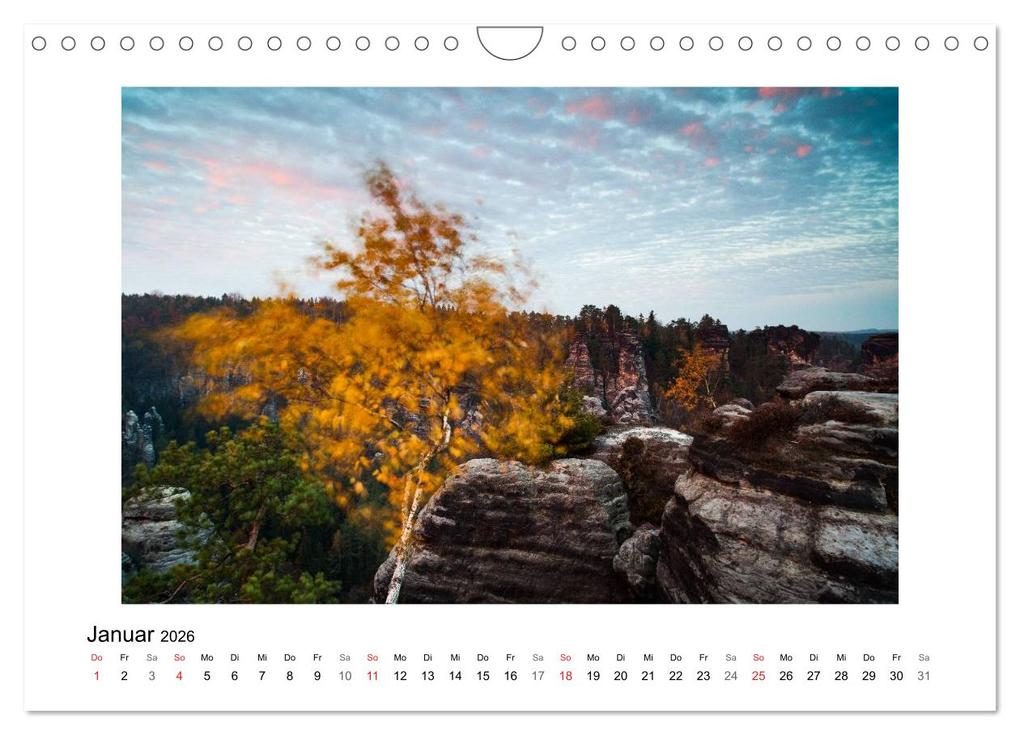 Weitere Ansicht: Bastei - Sächsische Schweiz (Wandkalender 2026 DIN A4 quer), CALVENDO Monatskalender | Boris Buschardt, Calvendo
