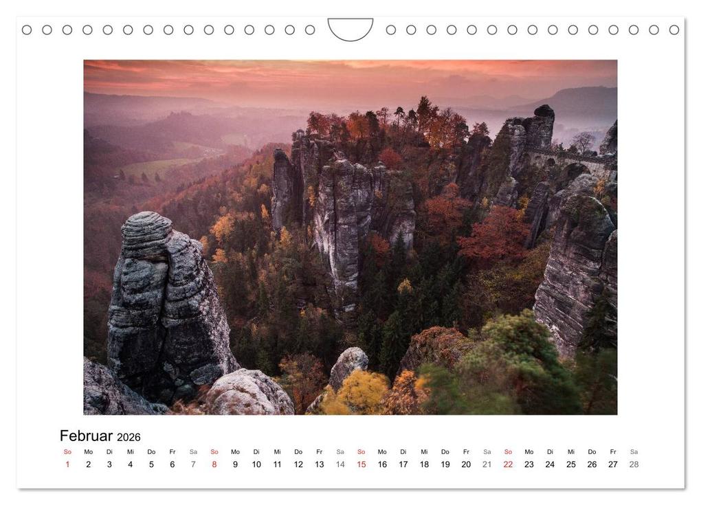Weitere Ansicht: Bastei - Sächsische Schweiz (Wandkalender 2026 DIN A4 quer), CALVENDO Monatskalender | Boris Buschardt, Calvendo