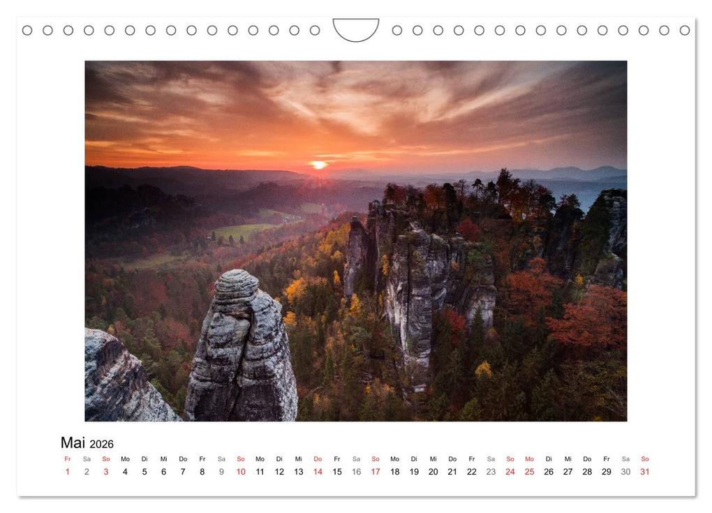 Weitere Ansicht: Bastei - Sächsische Schweiz (Wandkalender 2026 DIN A4 quer), CALVENDO Monatskalender | Boris Buschardt, Calvendo