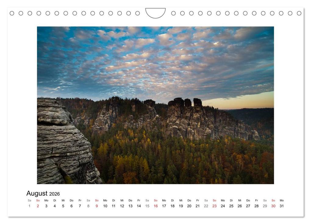 Weitere Ansicht: Bastei - Sächsische Schweiz (Wandkalender 2026 DIN A4 quer), CALVENDO Monatskalender | Boris Buschardt, Calvendo
