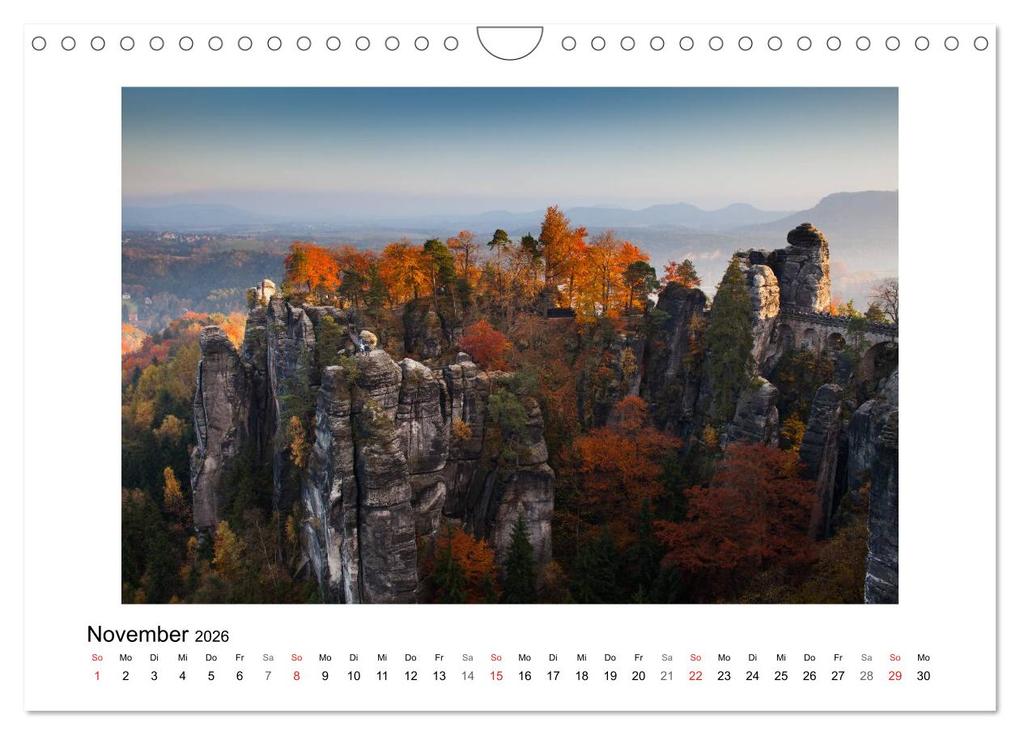 Weitere Ansicht: Bastei - Sächsische Schweiz (Wandkalender 2026 DIN A4 quer), CALVENDO Monatskalender | Boris Buschardt, Calvendo