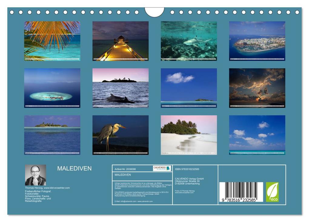 Weitere Ansicht: MALEDIVEN (Wandkalender 2026 DIN A4 quer), CALVENDO Monatskalender | www.bild-erzaehler.com, Thomas Herzog, Calvendo