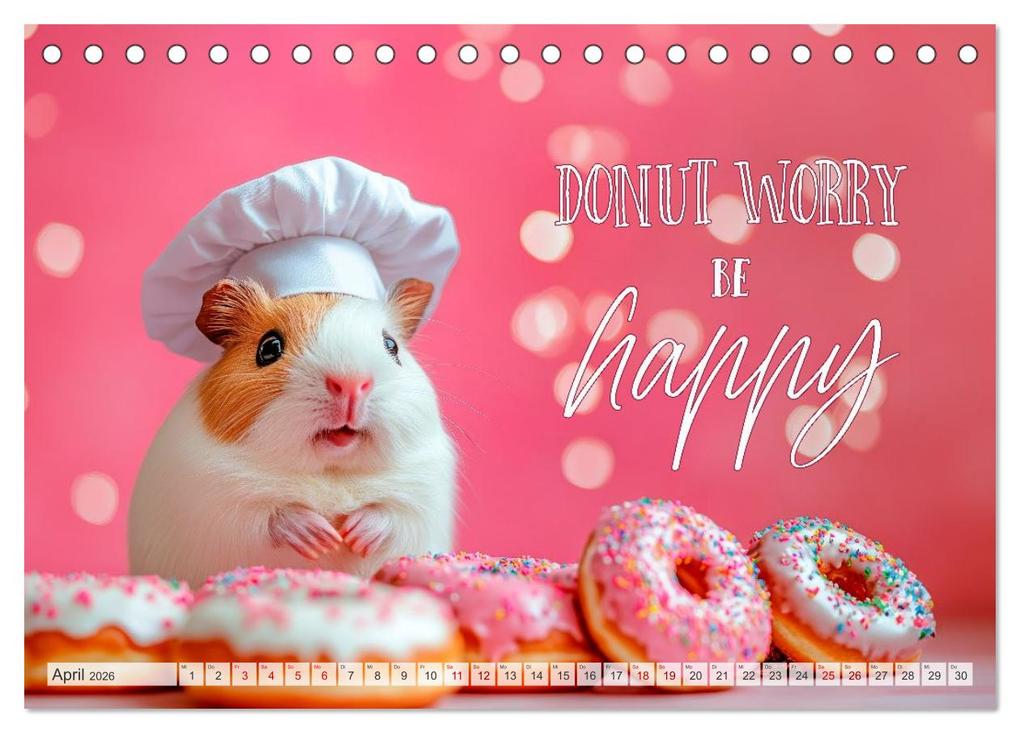 Weitere Ansicht: Meerschweinchen LUSTIG DURCHS JAHR (Tischkalender 2026 DIN A5 quer), CALVENDO Monatskalender | Melanie Viola, Calvendo