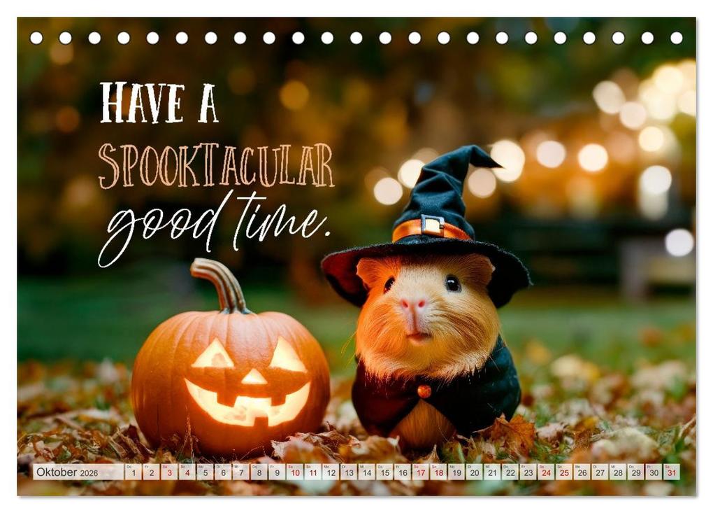 Weitere Ansicht: Meerschweinchen LUSTIG DURCHS JAHR (Tischkalender 2026 DIN A5 quer), CALVENDO Monatskalender | Melanie Viola, Calvendo