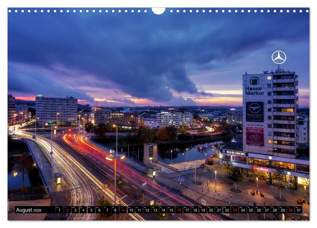 Weitere Ansicht: City Lights Saarbrücken (Wandkalender 2026 DIN A3 quer), CALVENDO Monatskalender | Calvendo, Bettina Dittmann