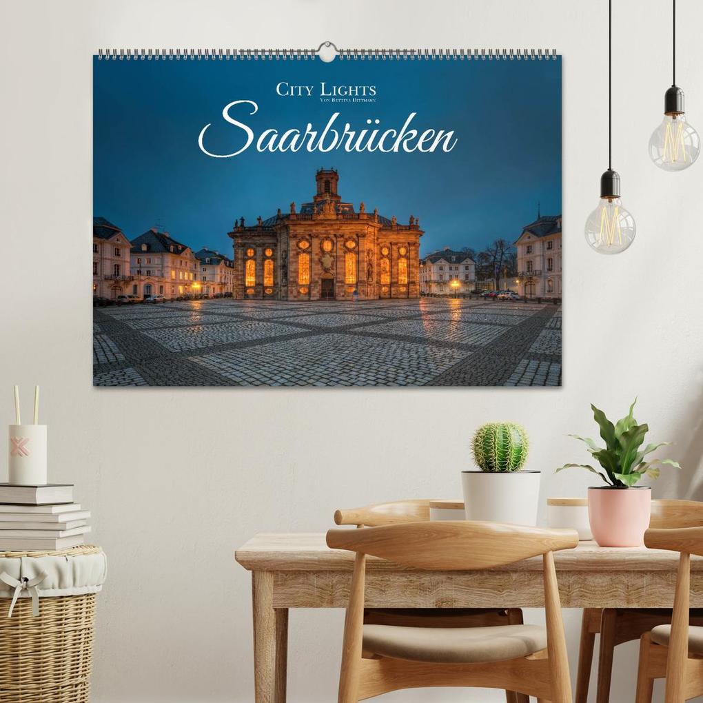 Weitere Ansicht: City Lights Saarbrücken (Wandkalender 2026 DIN A2 quer), CALVENDO Monatskalender | Calvendo, Bettina Dittmann