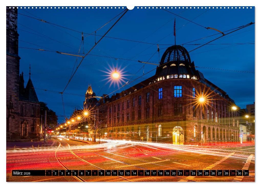 Weitere Ansicht: City Lights Saarbrücken (Wandkalender 2026 DIN A2 quer), CALVENDO Monatskalender | Calvendo, Bettina Dittmann