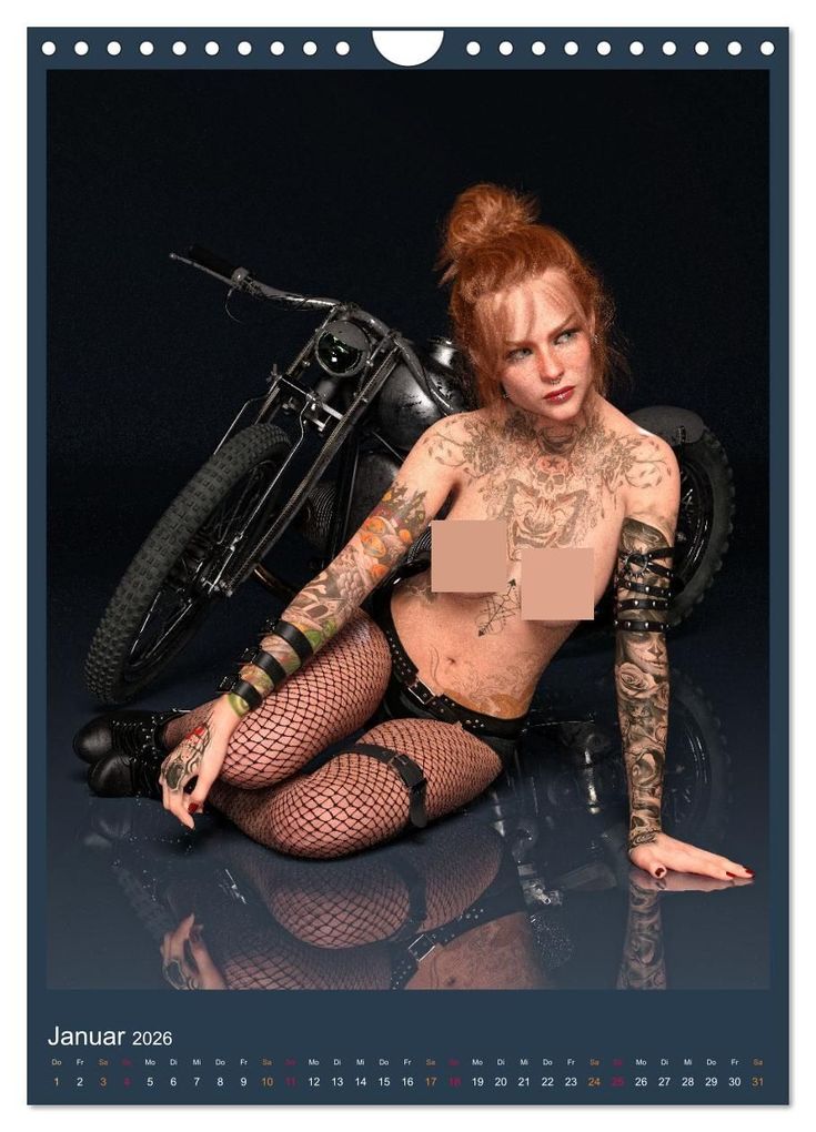 Weitere Ansicht: Hot Girls and Bikes (Wandkalender 2026 DIN A4 hoch), CALVENDO Monatskalender | screenport screenport, Calvendo, screenport
