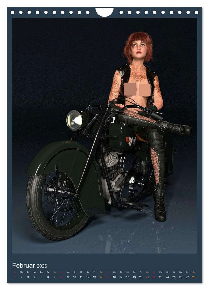 Weitere Ansicht: Hot Girls and Bikes (Wandkalender 2026 DIN A4 hoch), CALVENDO Monatskalender | screenport screenport, Calvendo, screenport