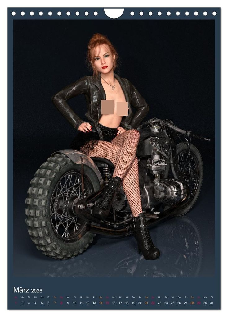 Weitere Ansicht: Hot Girls and Bikes (Wandkalender 2026 DIN A4 hoch), CALVENDO Monatskalender | screenport screenport, Calvendo, screenport