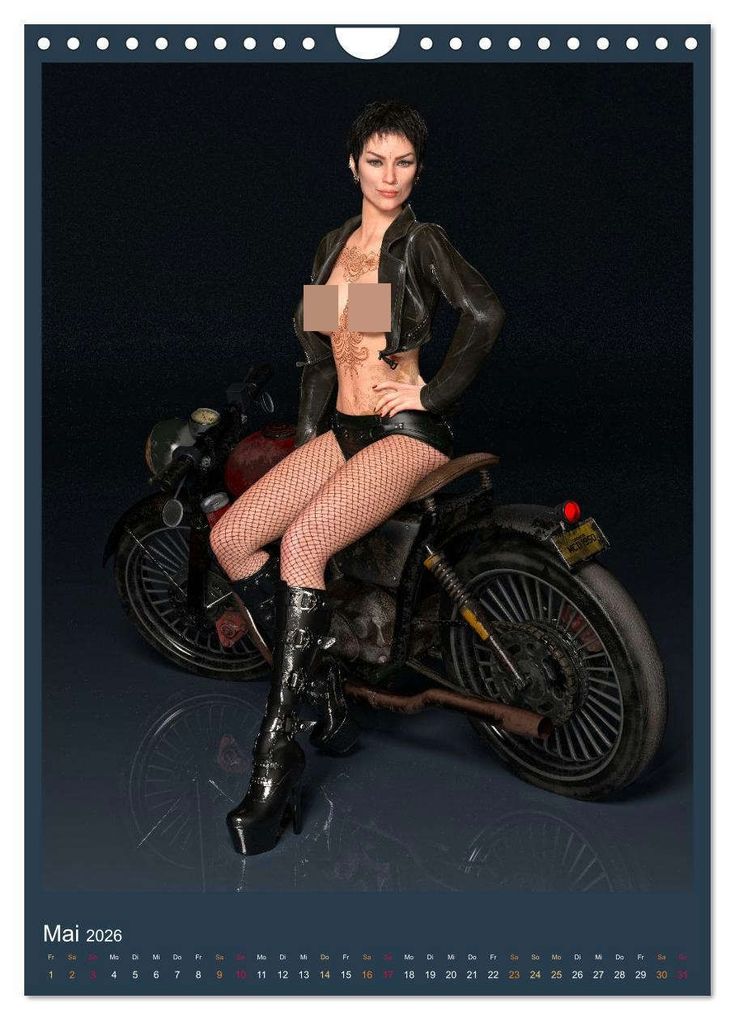 Weitere Ansicht: Hot Girls and Bikes (Wandkalender 2026 DIN A4 hoch), CALVENDO Monatskalender | screenport screenport, Calvendo, screenport