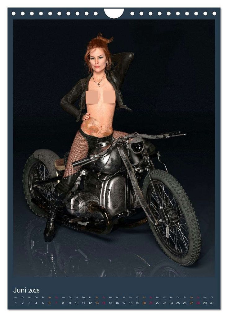 Weitere Ansicht: Hot Girls and Bikes (Wandkalender 2026 DIN A4 hoch), CALVENDO Monatskalender | screenport screenport, Calvendo, screenport