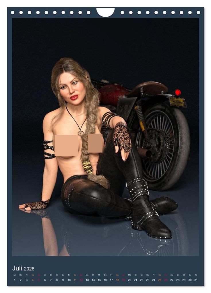 Weitere Ansicht: Hot Girls and Bikes (Wandkalender 2026 DIN A4 hoch), CALVENDO Monatskalender | screenport screenport, Calvendo, screenport