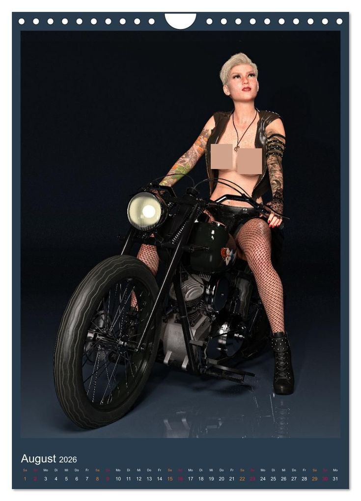 Weitere Ansicht: Hot Girls and Bikes (Wandkalender 2026 DIN A4 hoch), CALVENDO Monatskalender | screenport screenport, Calvendo, screenport