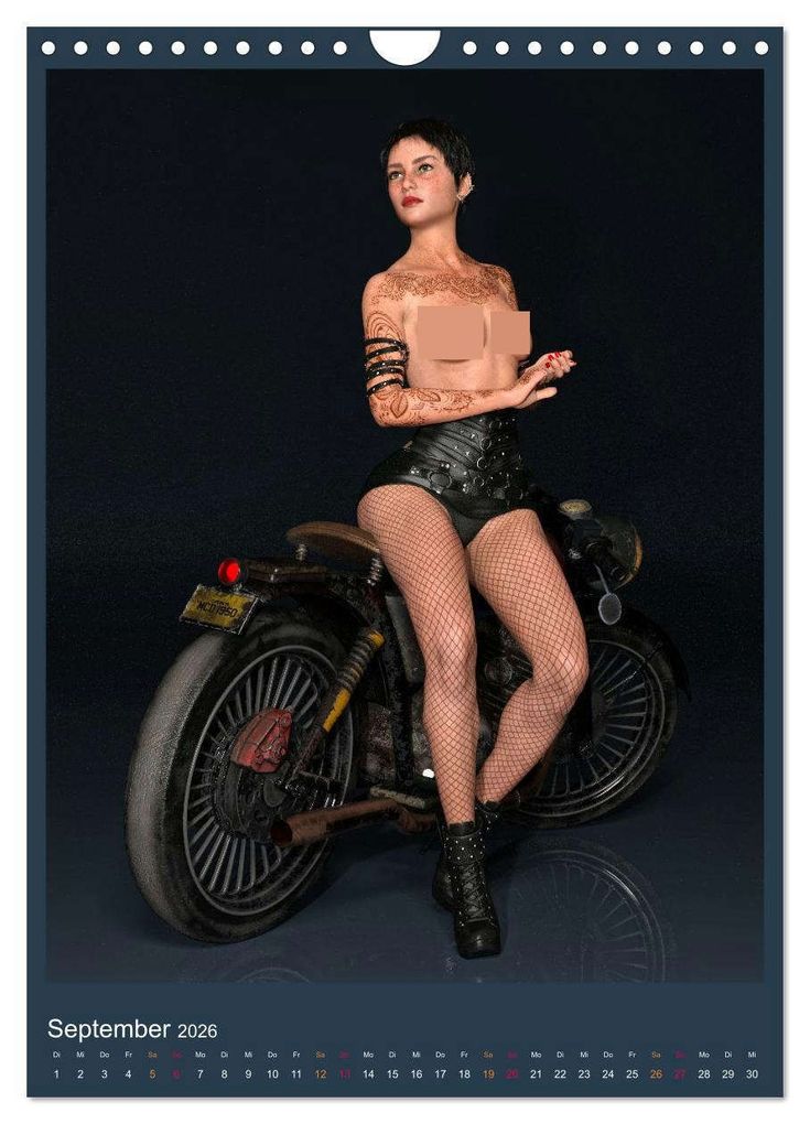 Weitere Ansicht: Hot Girls and Bikes (Wandkalender 2026 DIN A4 hoch), CALVENDO Monatskalender | screenport screenport, Calvendo, screenport