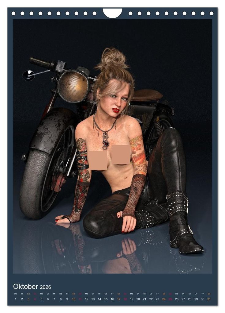 Weitere Ansicht: Hot Girls and Bikes (Wandkalender 2026 DIN A4 hoch), CALVENDO Monatskalender | screenport screenport, Calvendo, screenport