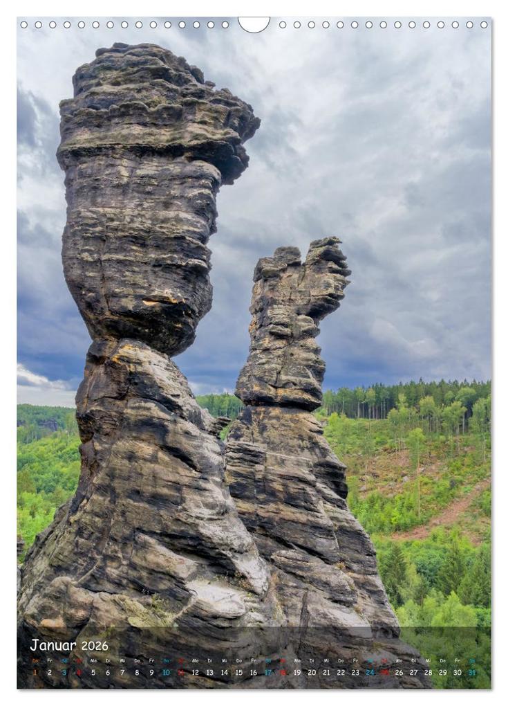 Weitere Ansicht: Höhepunkte der Sächsischen Schweiz (Wandkalender 2026 DIN A3 hoch), CALVENDO Monatskalender | Natalja Maibach und Michael Borgulat, Calvendo