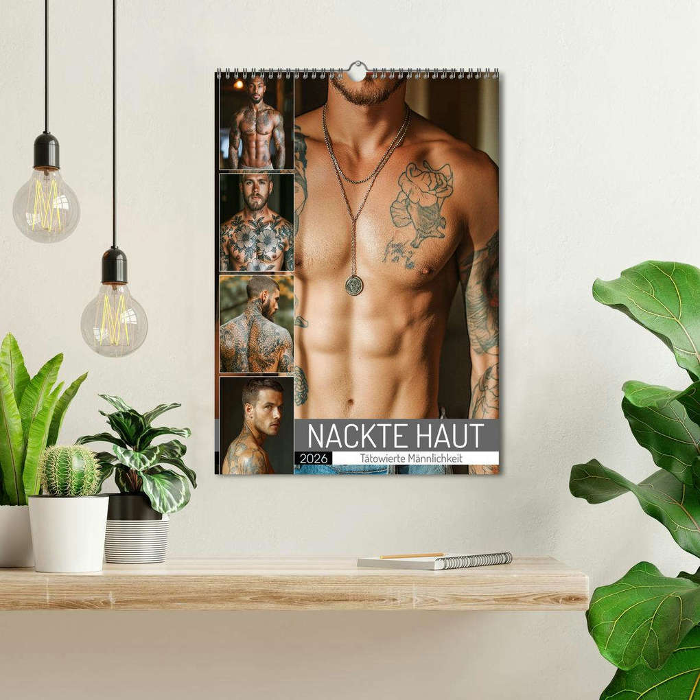 Weitere Ansicht: NACKTE HAUT - Tätowierte Männlichkeit (Wandkalender 2026 DIN A3 hoch), CALVENDO Monatskalender | MB Fotografie, Calvendo