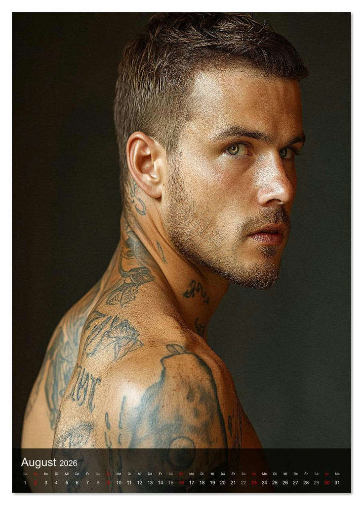 Weitere Ansicht: NACKTE HAUT - Tätowierte Männlichkeit (Wandkalender 2026 DIN A3 hoch), CALVENDO Monatskalender | MB Fotografie, Calvendo
