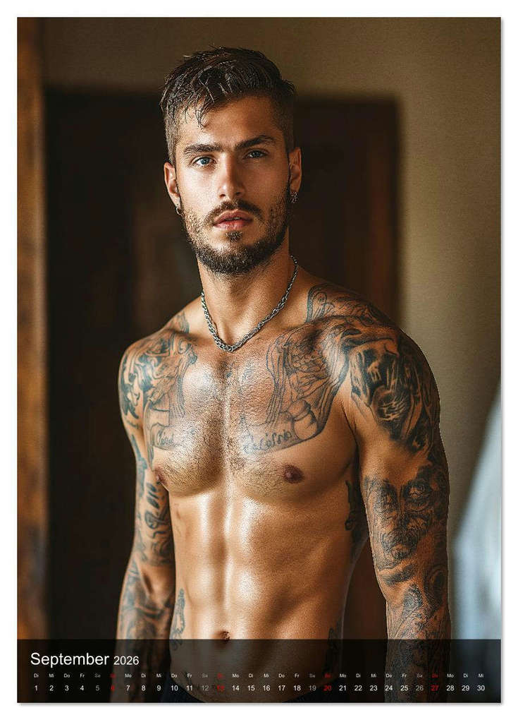 Weitere Ansicht: NACKTE HAUT - Tätowierte Männlichkeit (Wandkalender 2026 DIN A3 hoch), CALVENDO Monatskalender | MB Fotografie, Calvendo