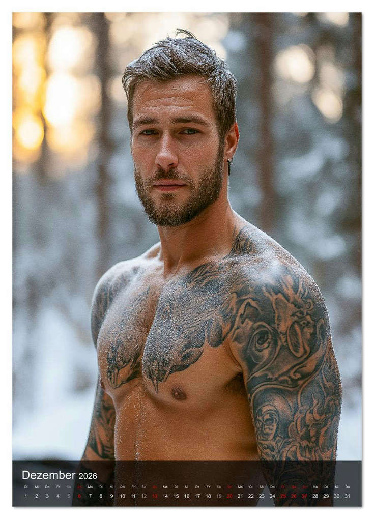 Weitere Ansicht: NACKTE HAUT - Tätowierte Männlichkeit (Wandkalender 2026 DIN A3 hoch), CALVENDO Monatskalender | MB Fotografie, Calvendo