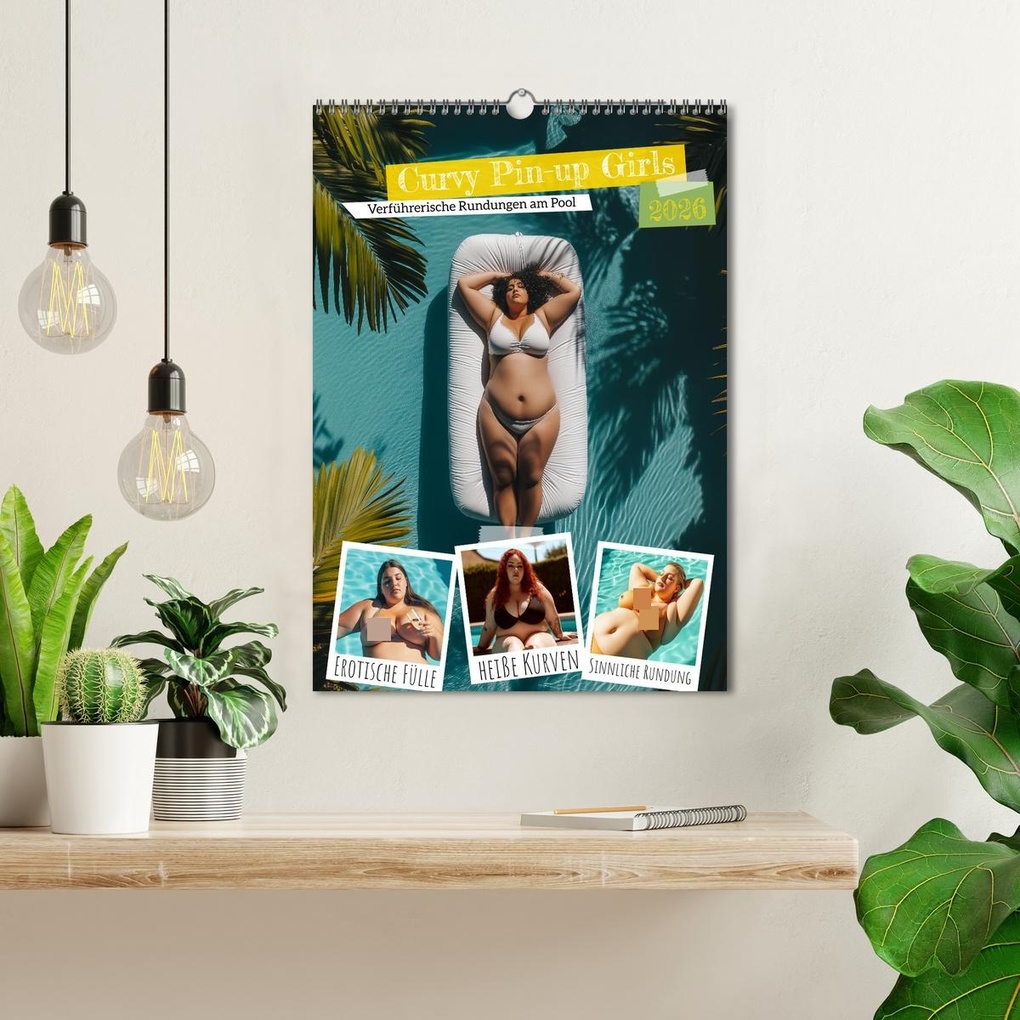 Weitere Ansicht: Curvy Pin-up Girls - Verführerische Rundungen am Pool (Wandkalender 2026 DIN A3 hoch), CALVENDO Monatskalender | MB - Fotografie, Calvendo