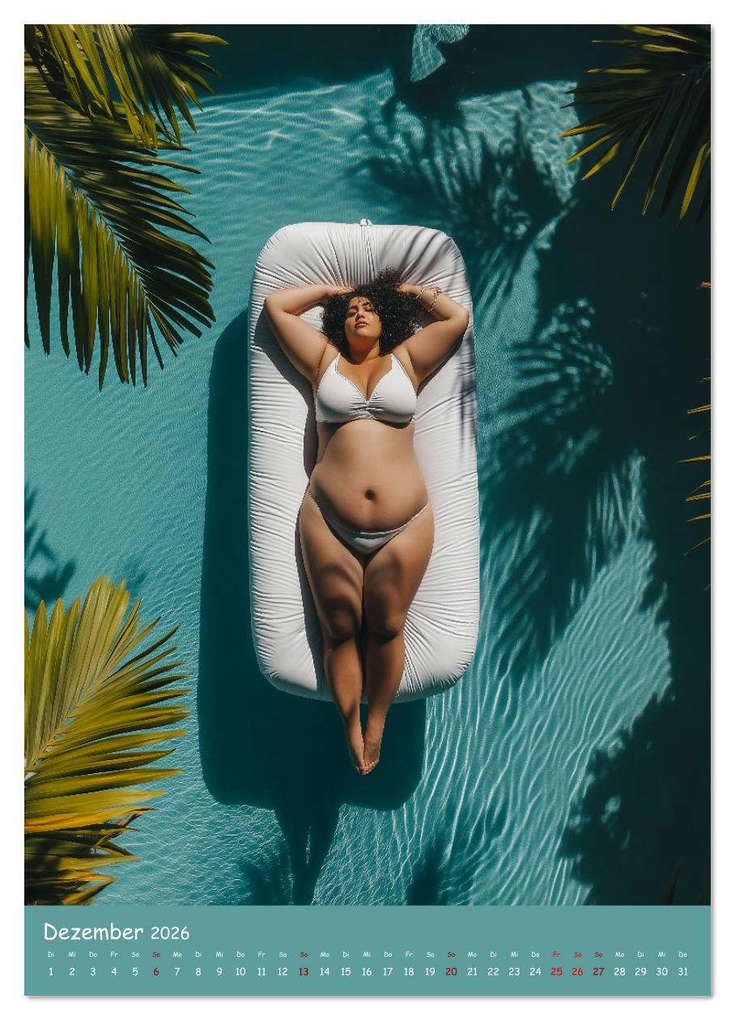 Weitere Ansicht: Curvy Pin-up Girls - Verführerische Rundungen am Pool (Wandkalender 2026 DIN A3 hoch), CALVENDO Monatskalender | MB - Fotografie, Calvendo