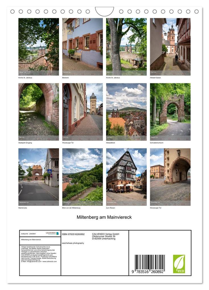 Weitere Ansicht: Miltenberg am Mainviereck (Wandkalender 2026 DIN A4 hoch), CALVENDO Monatskalender | Sascha Haas Photography, Calvendo