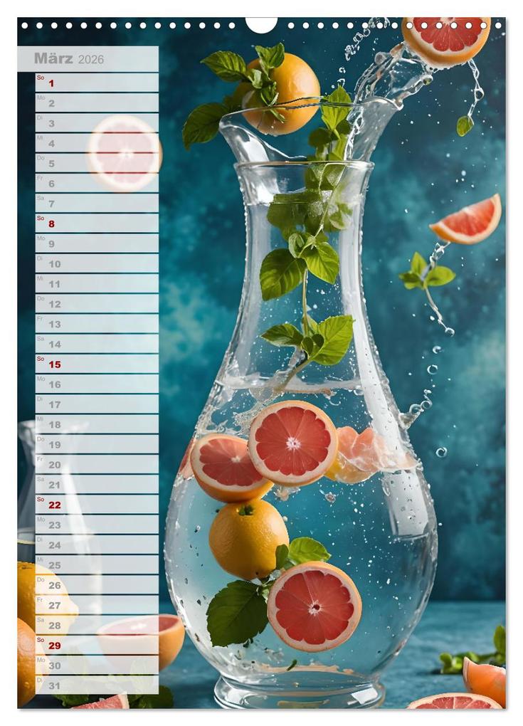 Weitere Ansicht: Vitalität im Glas - Erfrischende Momente mit Infused Water Kreationen (Wandkalender 2026 DIN A3 hoch), CALVENDO Monatskalender | Fred Schimak, Calvendo