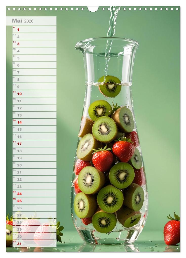 Weitere Ansicht: Vitalität im Glas - Erfrischende Momente mit Infused Water Kreationen (Wandkalender 2026 DIN A3 hoch), CALVENDO Monatskalender | Fred Schimak, Calvendo