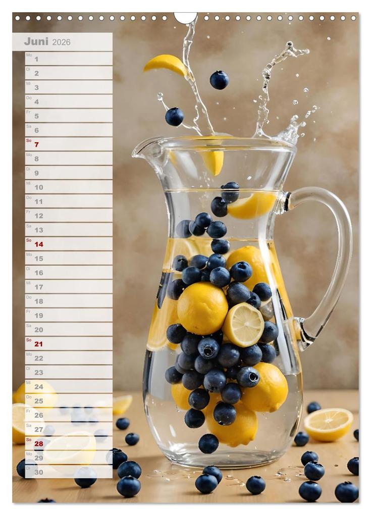 Weitere Ansicht: Vitalität im Glas - Erfrischende Momente mit Infused Water Kreationen (Wandkalender 2026 DIN A3 hoch), CALVENDO Monatskalender | Fred Schimak, Calvendo