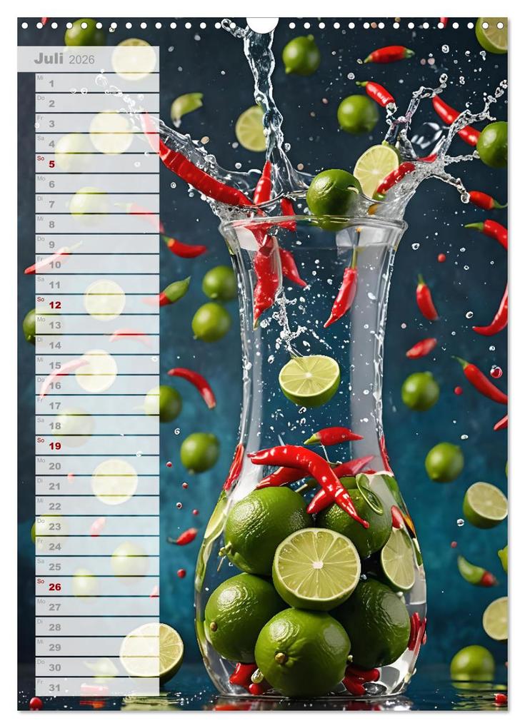 Weitere Ansicht: Vitalität im Glas - Erfrischende Momente mit Infused Water Kreationen (Wandkalender 2026 DIN A3 hoch), CALVENDO Monatskalender | Fred Schimak, Calvendo