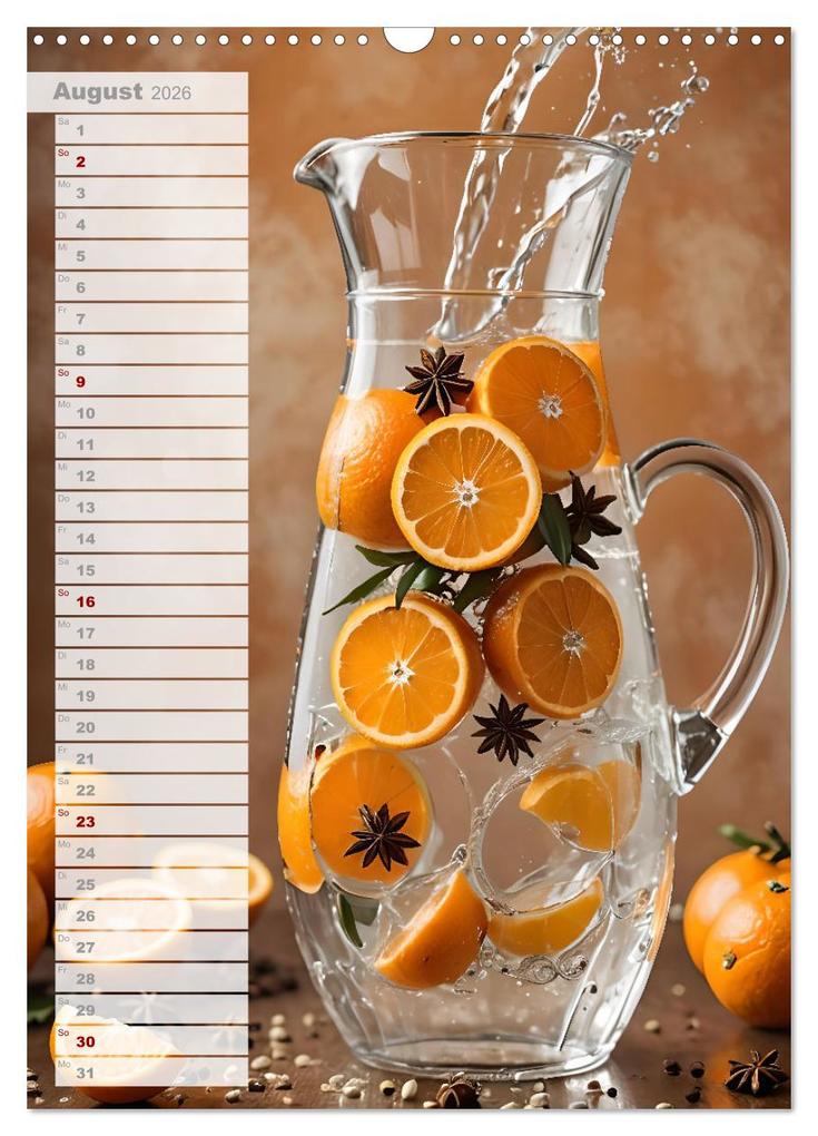 Weitere Ansicht: Vitalität im Glas - Erfrischende Momente mit Infused Water Kreationen (Wandkalender 2026 DIN A3 hoch), CALVENDO Monatskalender | Fred Schimak, Calvendo
