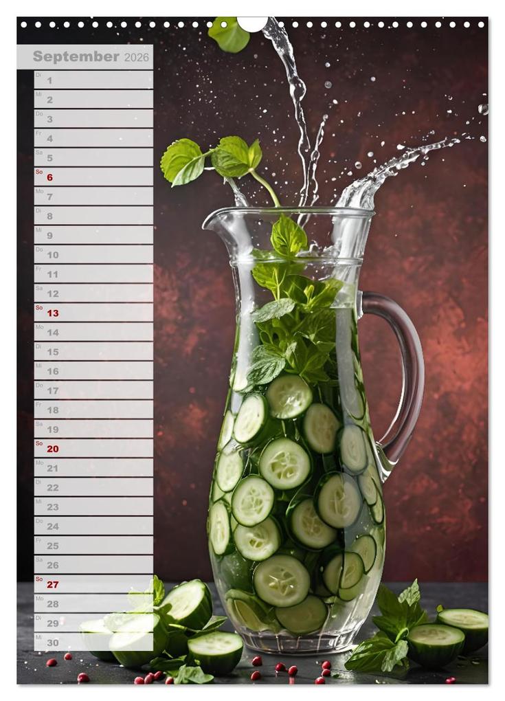Weitere Ansicht: Vitalität im Glas - Erfrischende Momente mit Infused Water Kreationen (Wandkalender 2026 DIN A3 hoch), CALVENDO Monatskalender | Fred Schimak, Calvendo